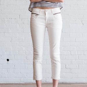 R13 Biker Boy with zippers White Riot